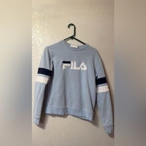 light blue fila crew neck